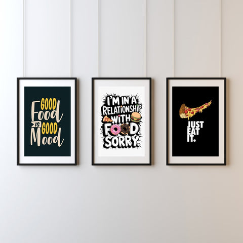Set of 3 Customizable Glass Frames | Premium Wall Art | All Sizes Available