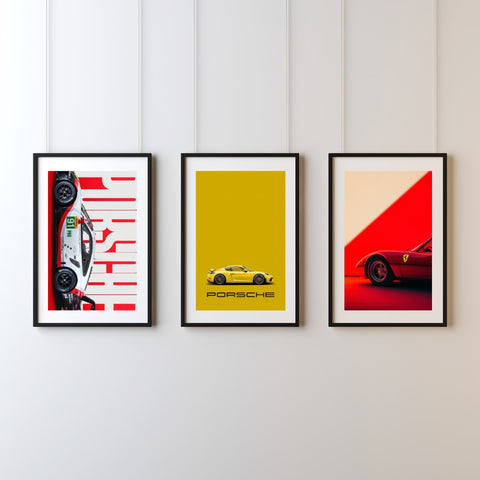 Set of 3 Customizable Glass Frames | Premium Wall Art | All Sizes Available