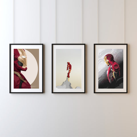 Set of 3 Customizable Glass Frames | Premium Wall Art | All Sizes Available