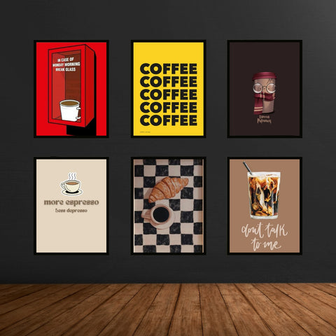 Set of 6 Customizable Glass Frames | Premium Wall Art | All Sizes Available